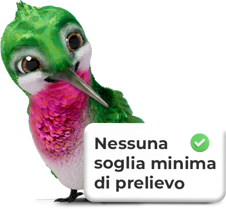 Nessuna soglia minima di prelievo